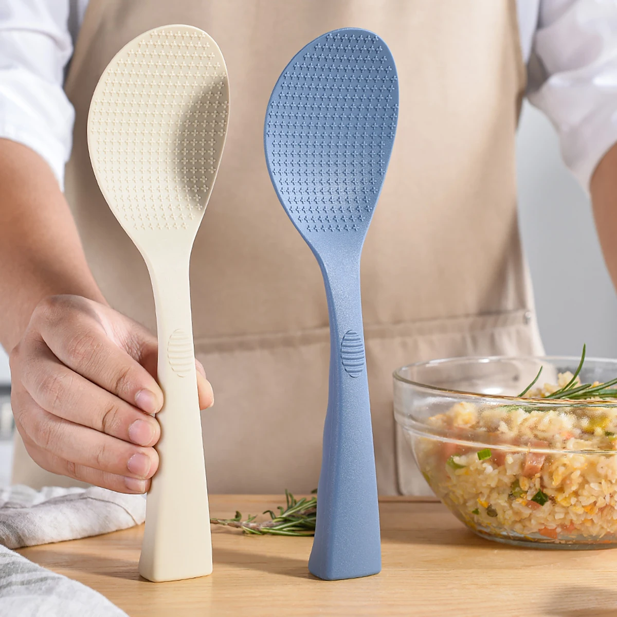 Kitchen Gadgets On Sale - 1PC Silikonowa łyżka do ryżu klasy