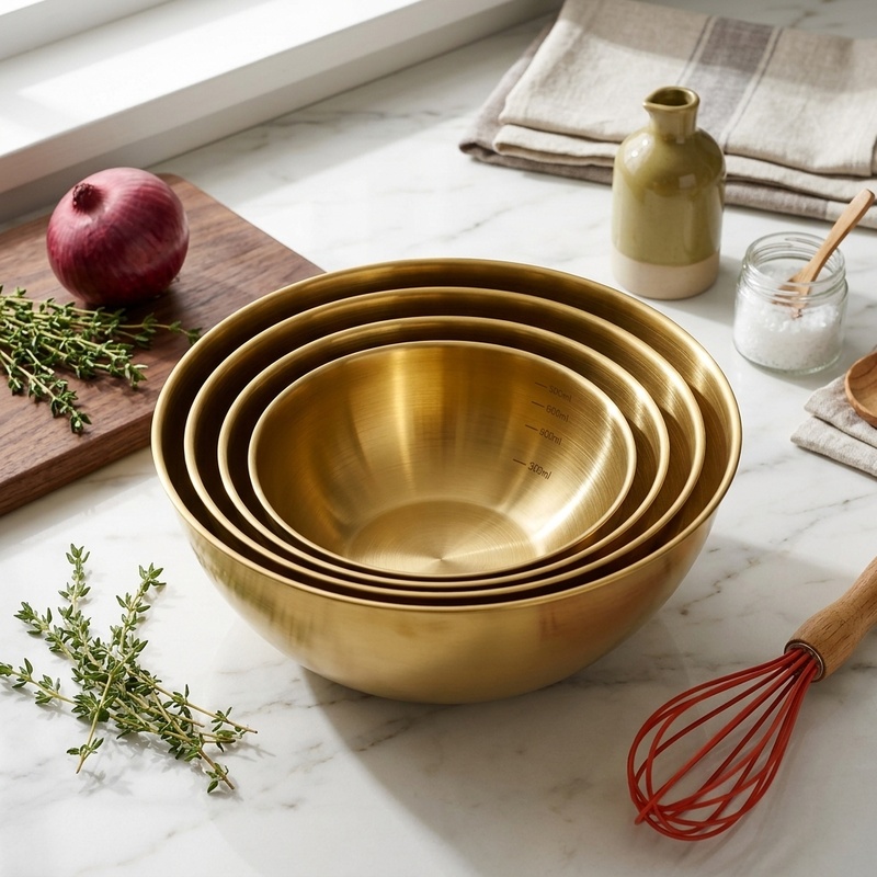 Kitchen Gadgets Set - Zestaw 3 misek ze stali nierdzewnej,